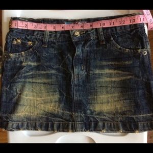 Mini denim skirt